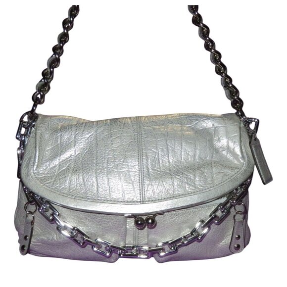 Coach 2009 Bleecker Street Limited Edition Platinum Extra Large Framed Kisslock - Picture 1 of 15